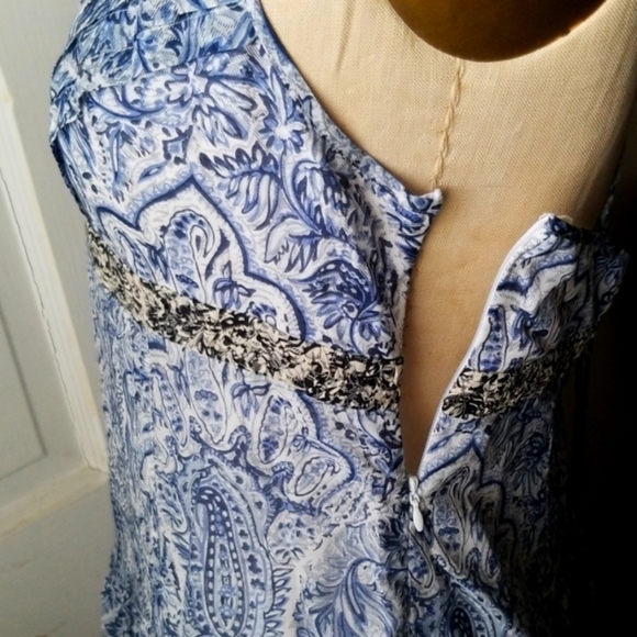 Maxazria Collection Cotton/Silk Sexy Beach Vacation Chic light chambray dress - Picture 7 of 8